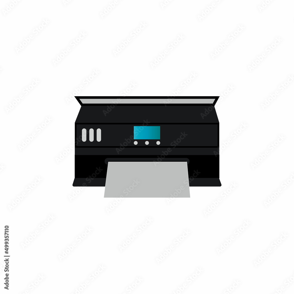 Printer icon vector symbol illustration background