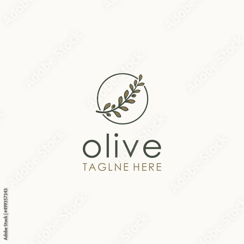 Natural Herbal Olive Oil Plant, Olive Leaf Flower logo design suitable for your design need, logo, illustration, animation, etc.