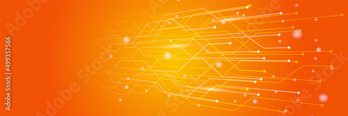Modern colorful banner template. Yellow and orange banner design. futuristic technology science background design. Yellow orange vector abstract graphic design. Banner Pattern background template.