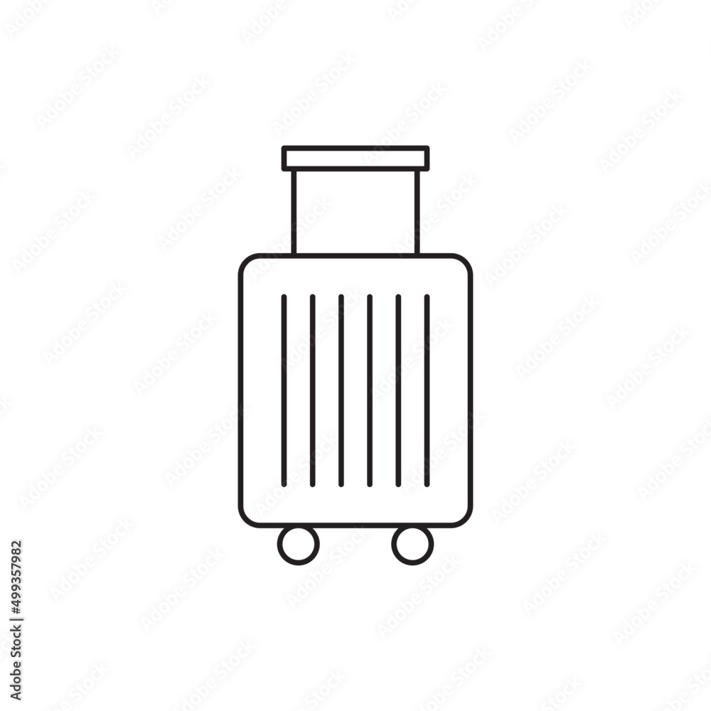 Bag, travel suitcase icon line style icon, style isolated on white background Bag, travel suitcase icon line style icon, style isolated on white background
