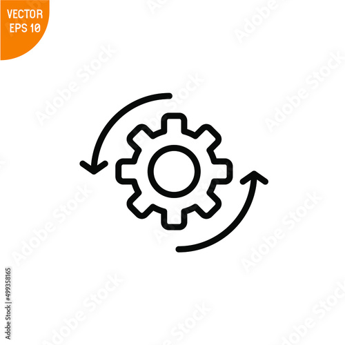 Workflow icon single simple vector illustration, good for all purposes, Isolated on white background.