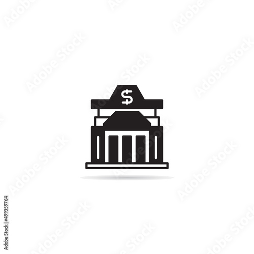 bank building icon vector illustration