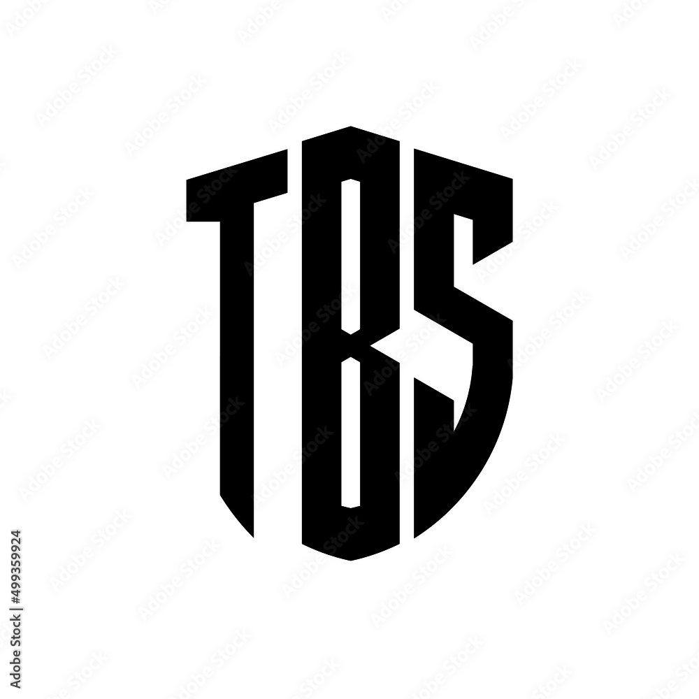 TBS letter logo design. TBS modern letter logo with black background