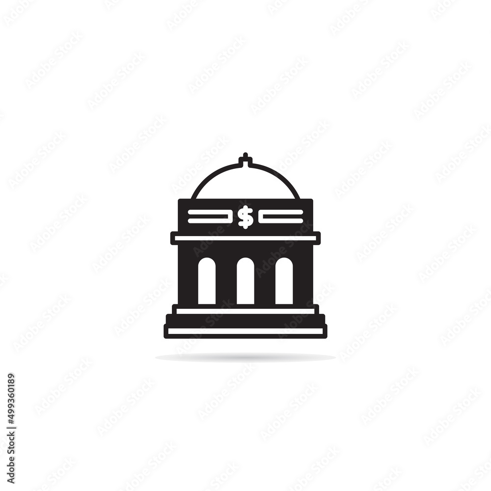 bank building icon vector illustration