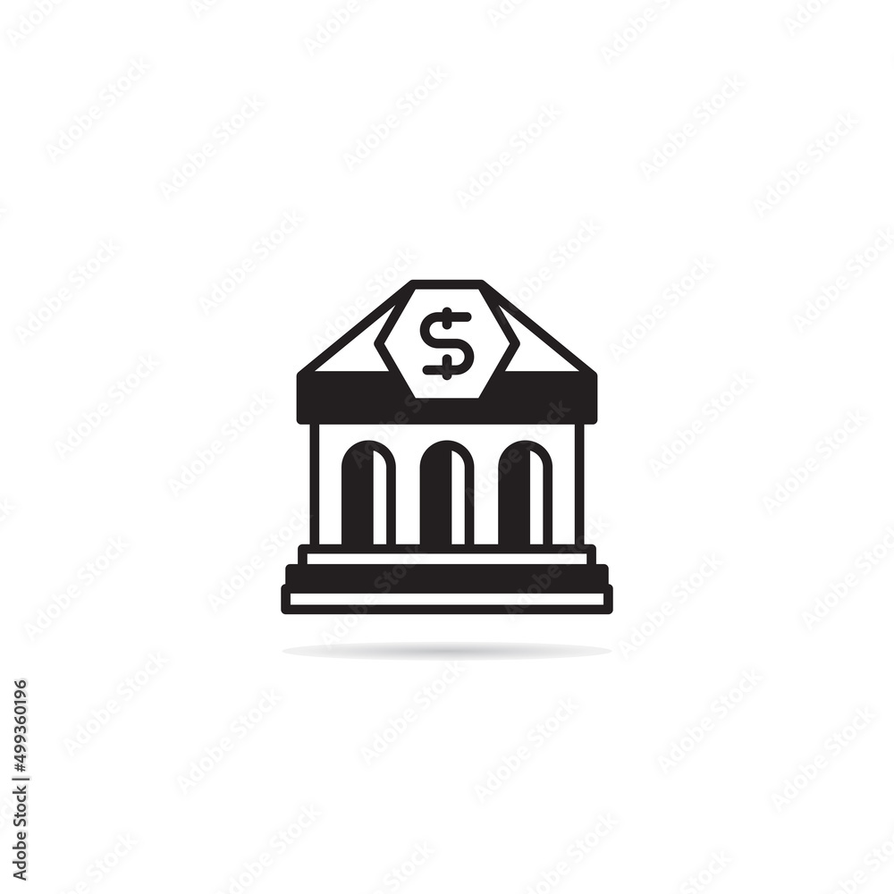 bank building icon vector illustration bank building icon vector illustration