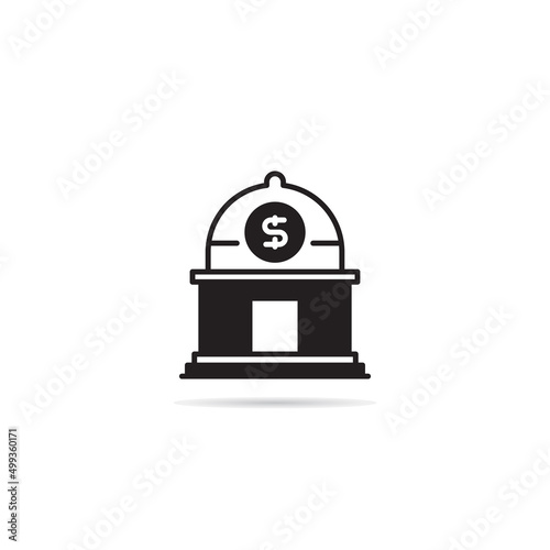 bank building icon vector illustration