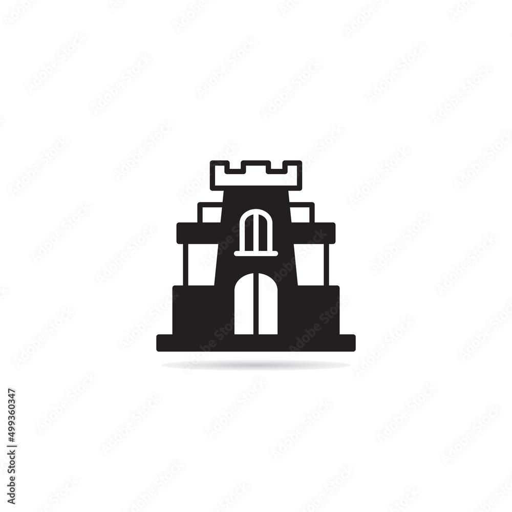 fortress building icon vector illustration