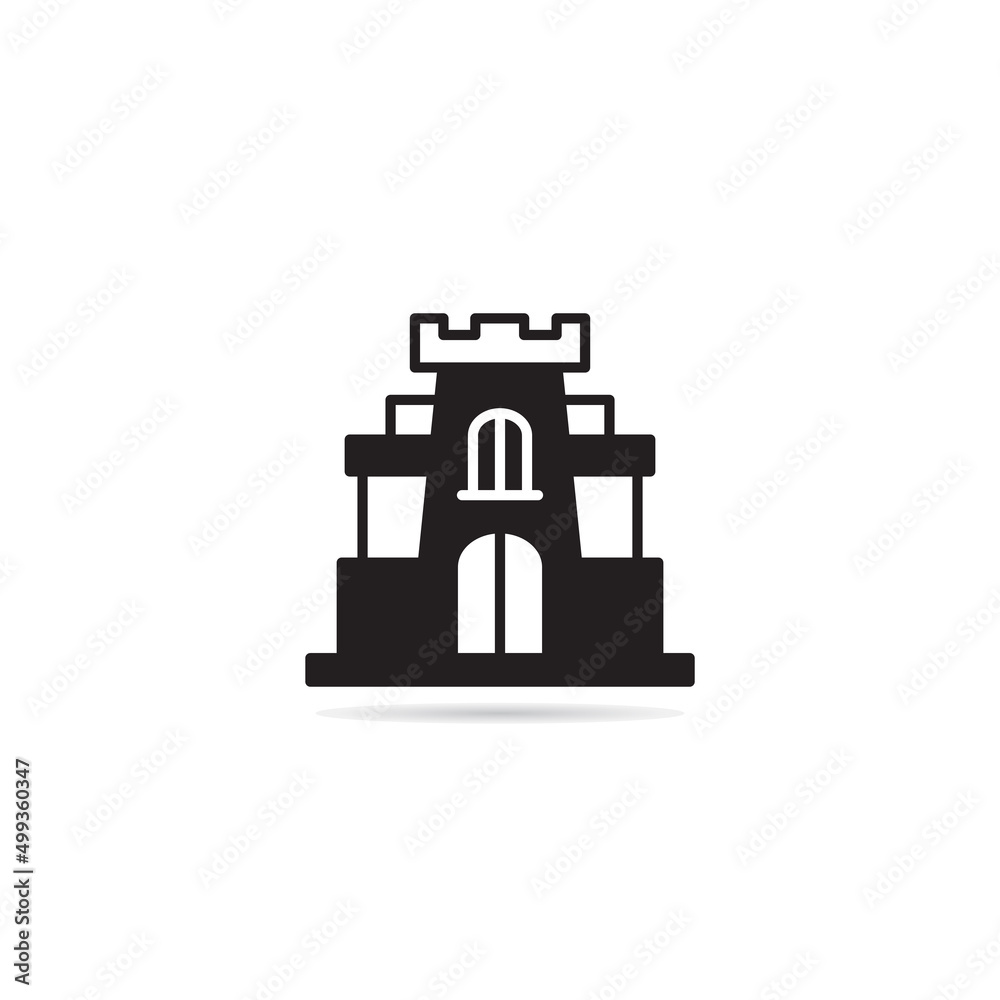 fortress building icon vector illustration fortress building icon vector illustration