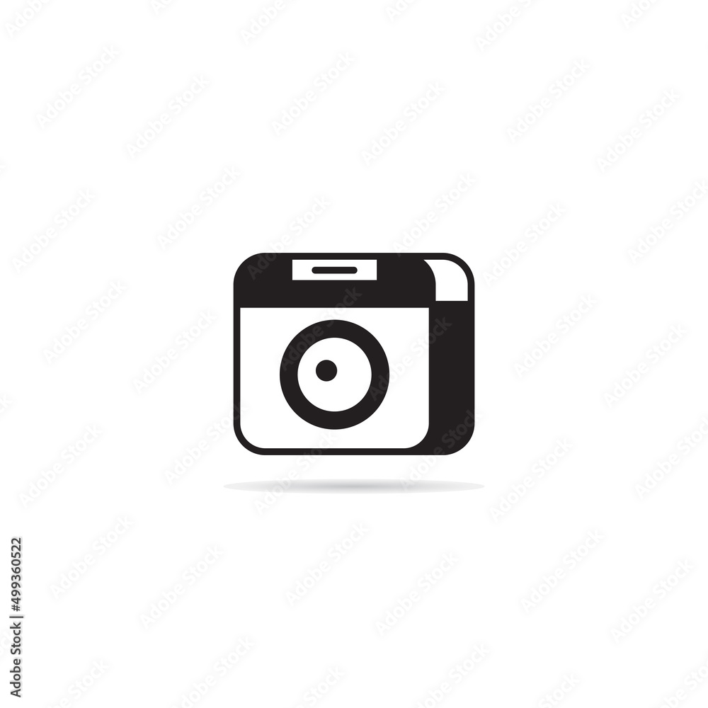 digital camera icon on white background