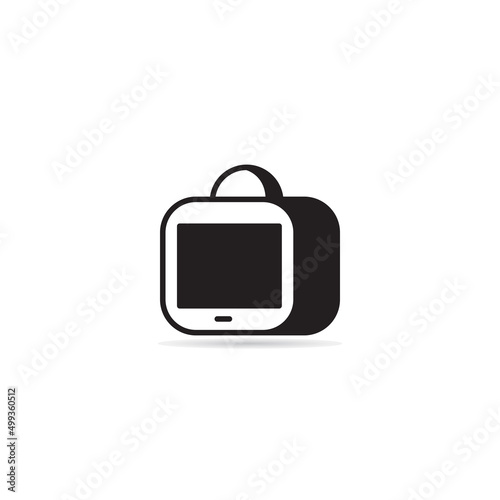 television icon on white background