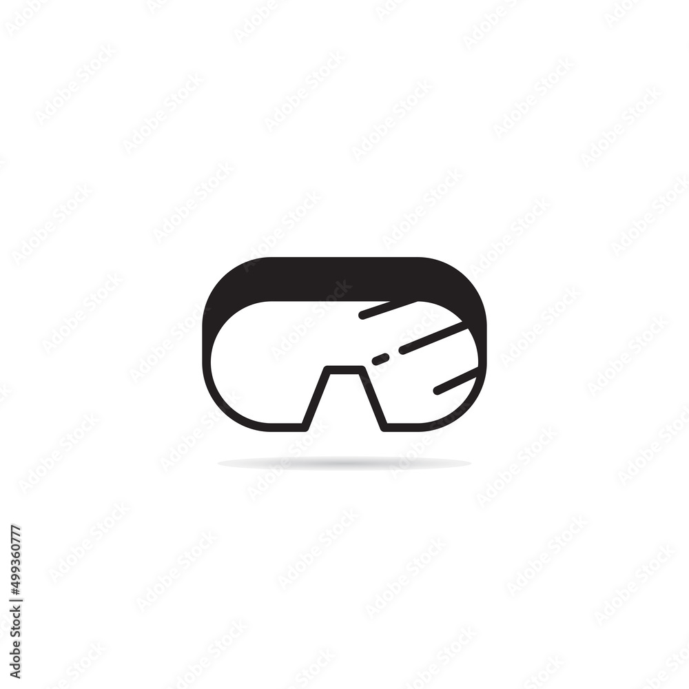 vr glasses icon on white background vr glasses icon on white background