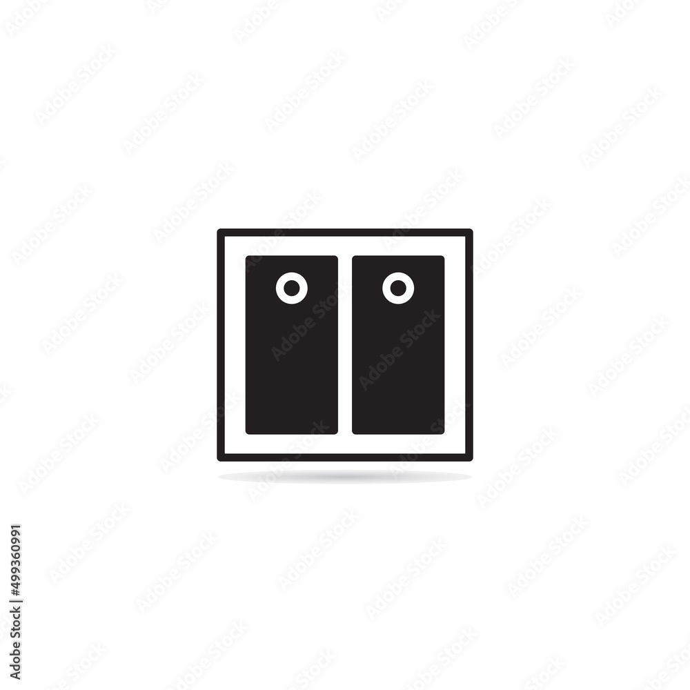 electric switch icon on white background electric switch icon on white background