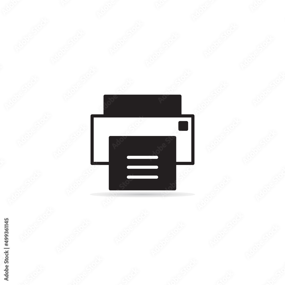 printer icon on white background printer icon on white background