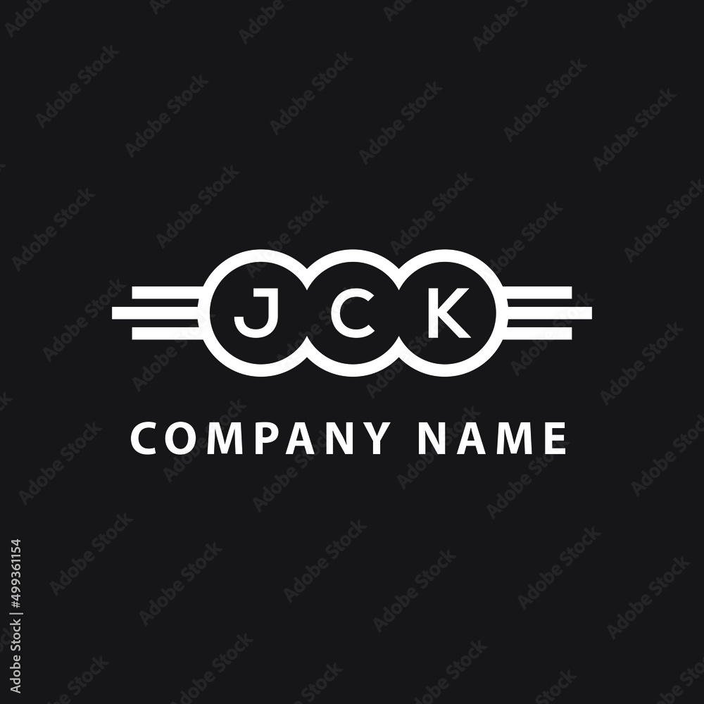 JCK letter logo design on black background. JCK creative  initials letter logo concept. JCK letter design.