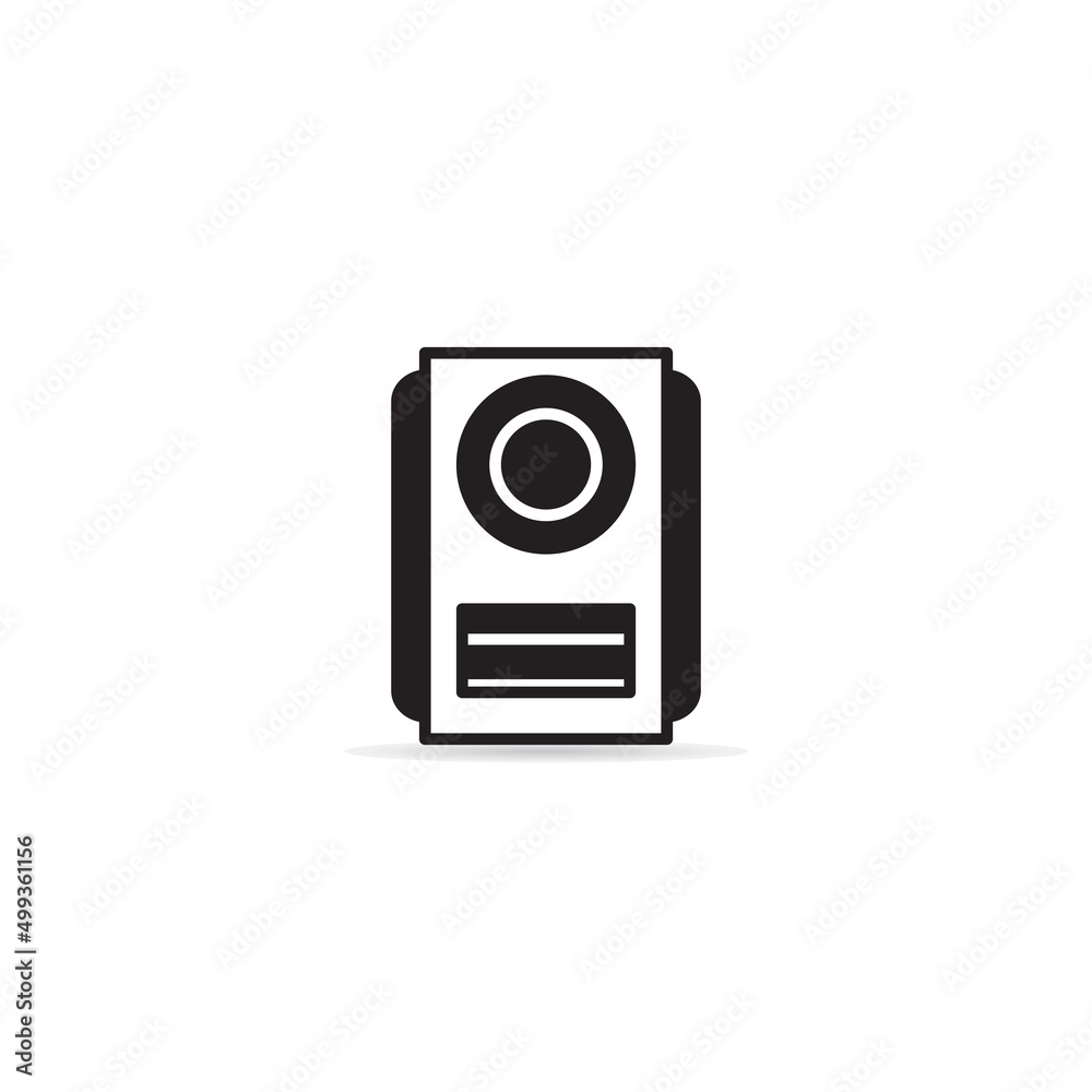 electric loudspeaker icon on white background