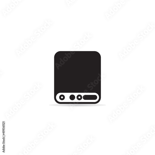 electric power bank icon on white background