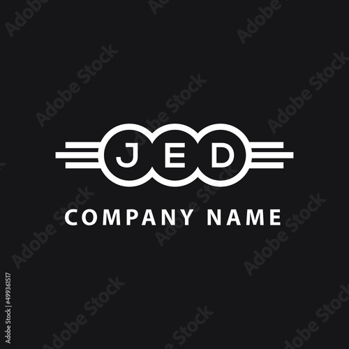 JED letter logo design on black background. JED creative  initials letter logo concept. JED letter design.