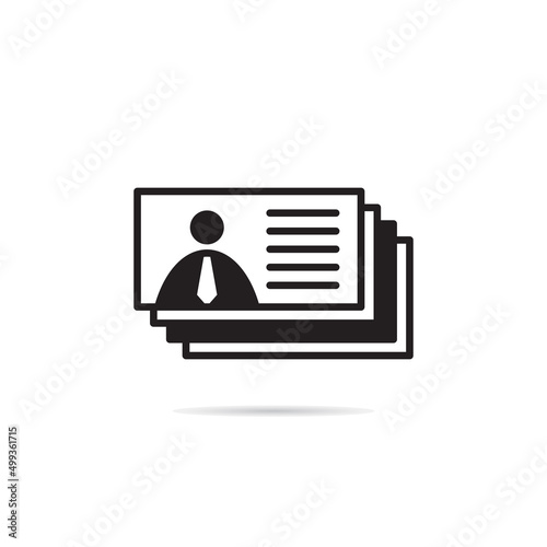 id and business card icon vector illustration