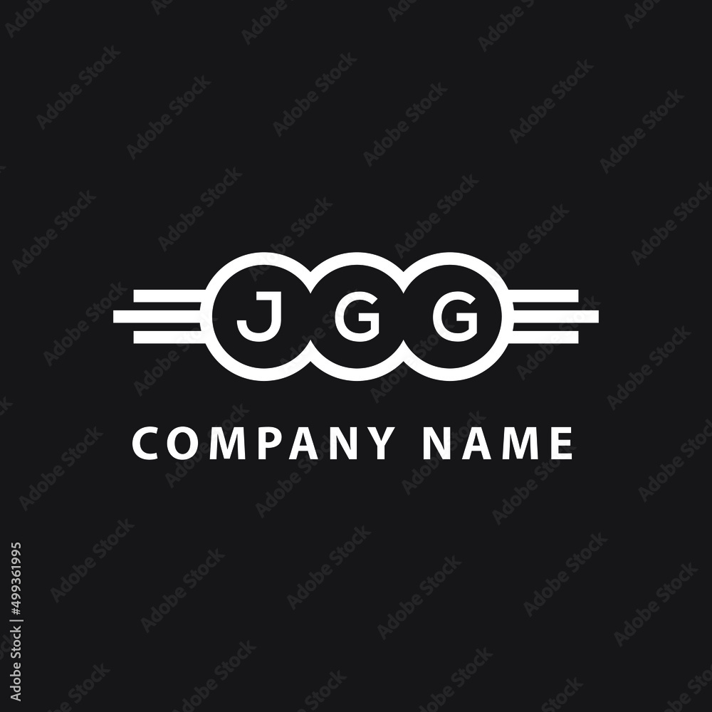 JGG letter logo design on black background. JGG  creative initials letter logo concept. JGG letter design.
