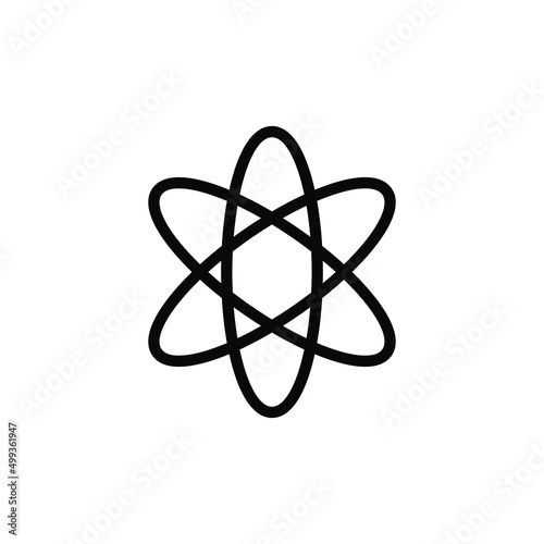 atom symbol on white background