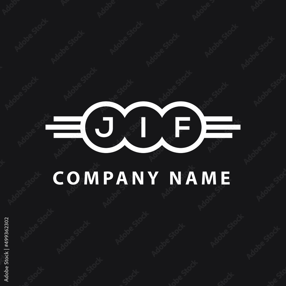 JIF letter logo design on black background. JIF creative initials letter logo concept. JIF letter design. JIF letter logo design on black background. JIF creative initials letter logo concept. JIF letter design.
