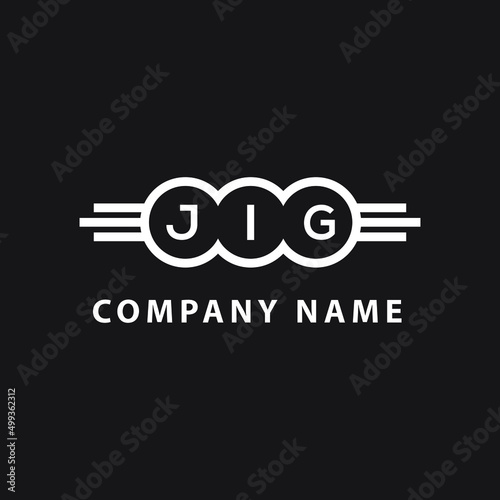 JIG letter logo design on black background. JIG creative initials letter logo concept. JIG letter design. 