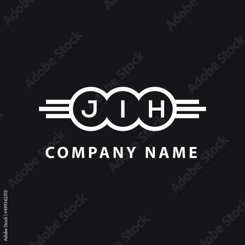 JIH letter logo design on black background. JIH creative initials letter logo concept. JIH letter design. 
