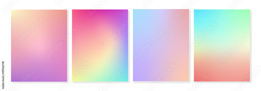 Set of vector textured gradient backgrounds. For covers, wallpapers ...