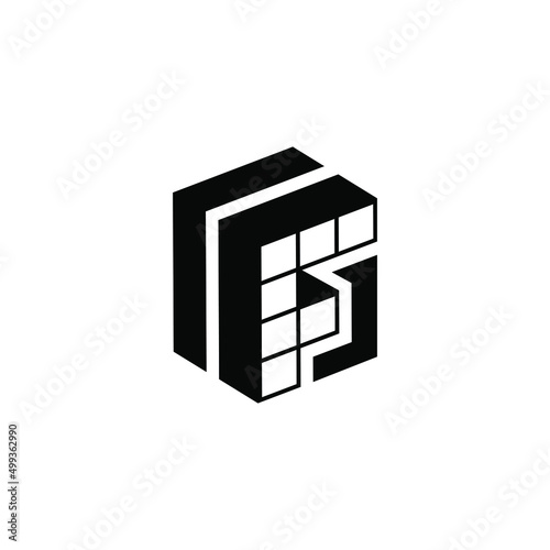abstract letter F logo vector