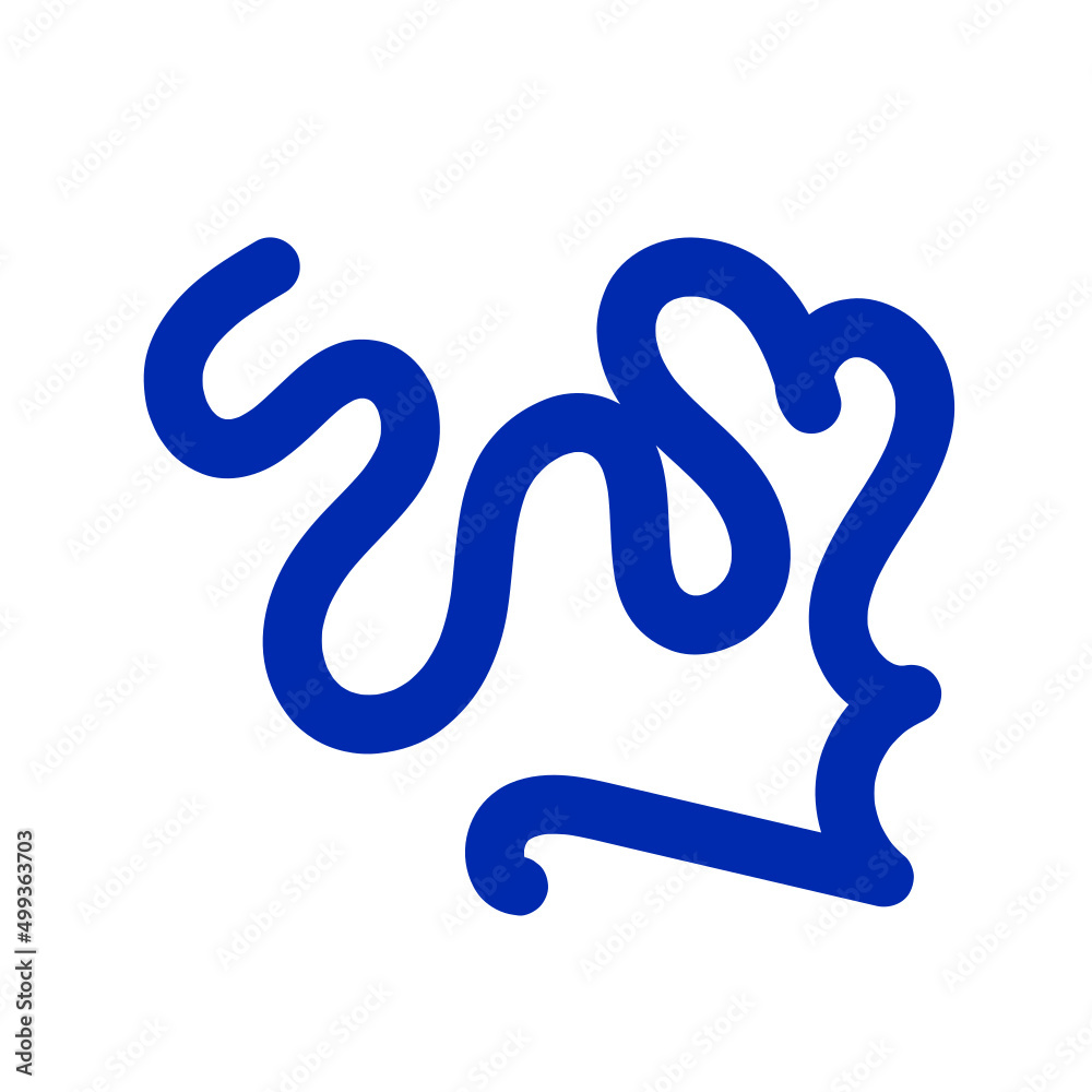 Abstract Organic Shape Vector Illustration Blue Abstract Organic Shape Vector Illustration Blue