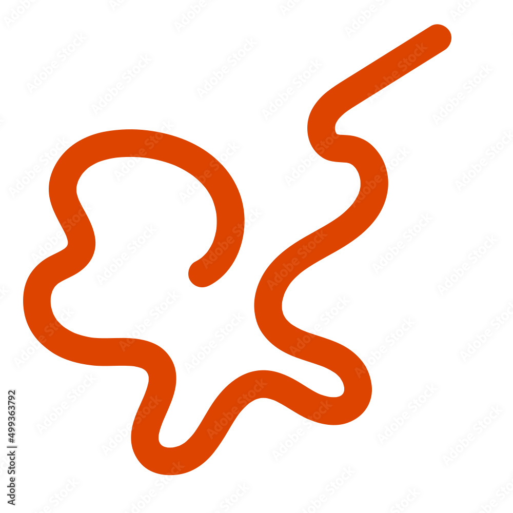  Abstract Organic Shape Vector Illustration Orange