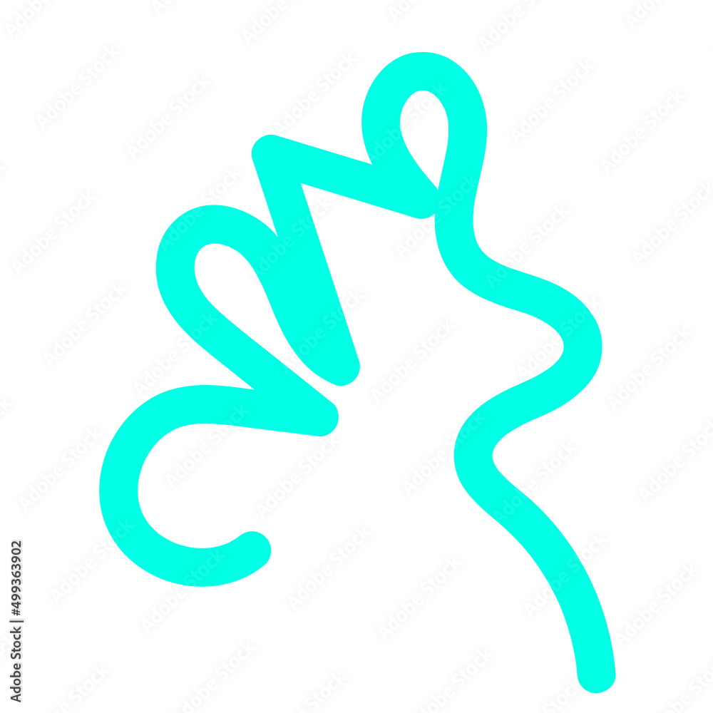 Abstract Organic Shape Vector Illustration Neon Blue Abstract Organic Shape Vector Illustration Neon Blue