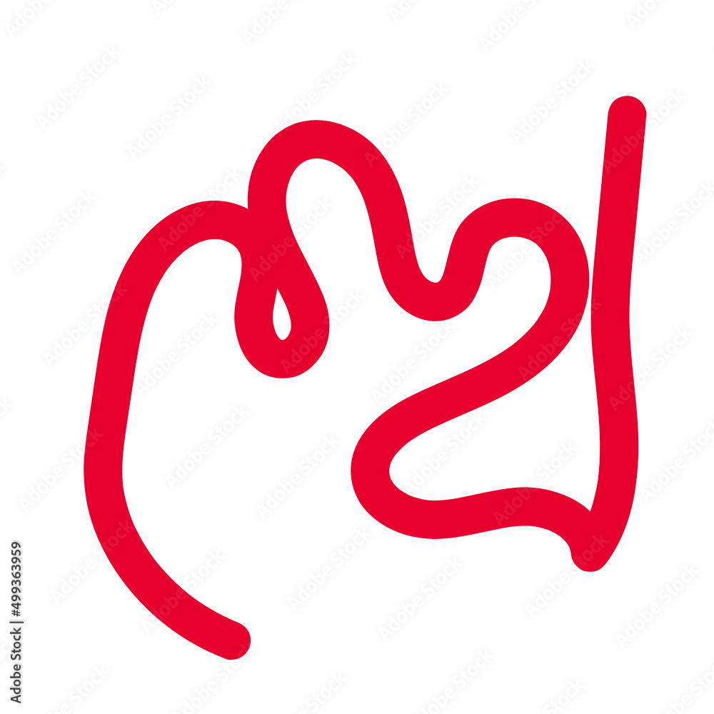 Abstract Organic Shape Vector Illustration Red Abstract Organic Shape Vector Illustration Red
