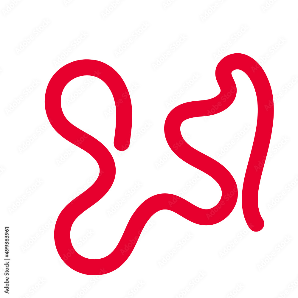 Abstract Organic Shape Vector Illustration Red Abstract Organic Shape Vector Illustration Red