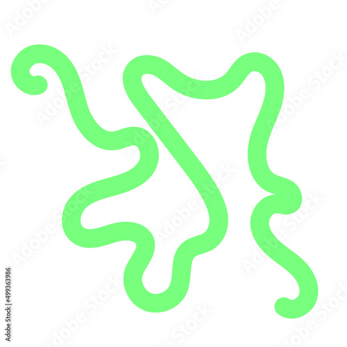  Abstract Organic Shape Vector Illustration Pale Green