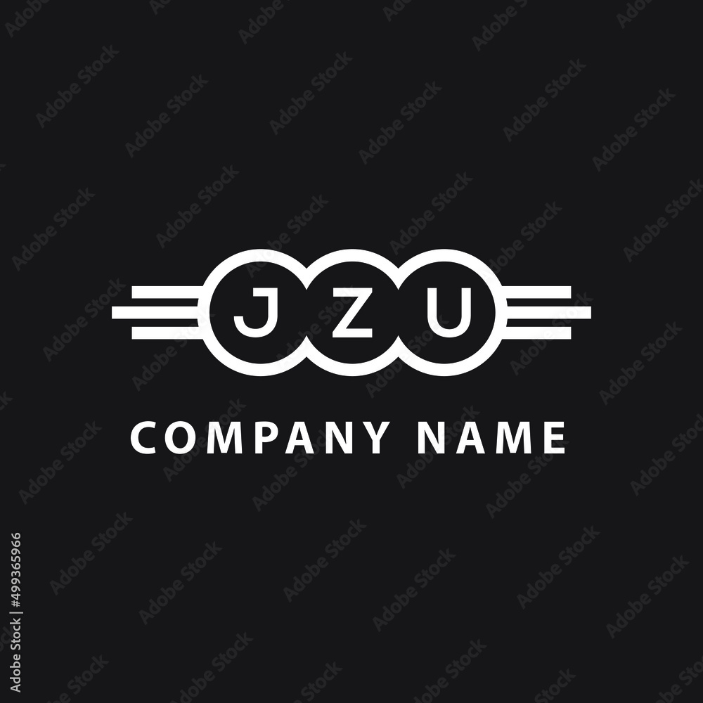 JZU letter logo design on black background. JZU  creative initials letter logo concept. JZU letter design.
