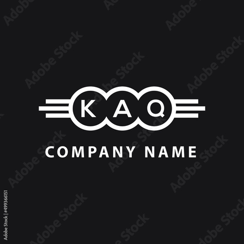 Fototapeta Naklejka Na Ścianę i Meble -  KAQ letter logo design on black background. KAQ  creative initials letter logo concept. KAQ letter design.
