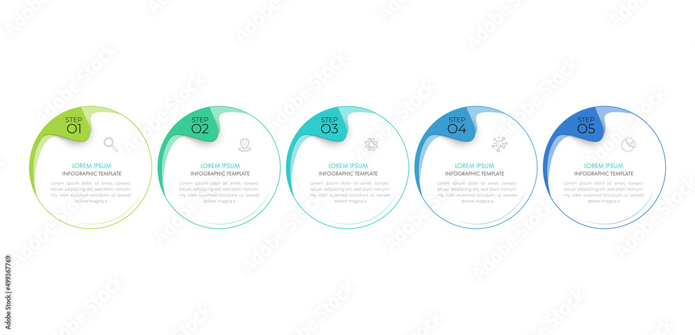 Modern infographic Timeline template can be used for workflow layout ...