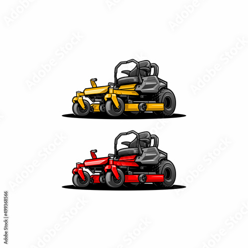 lawn mower illustration vector