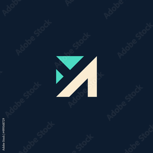 Initial letter YA monogram logo deaign.