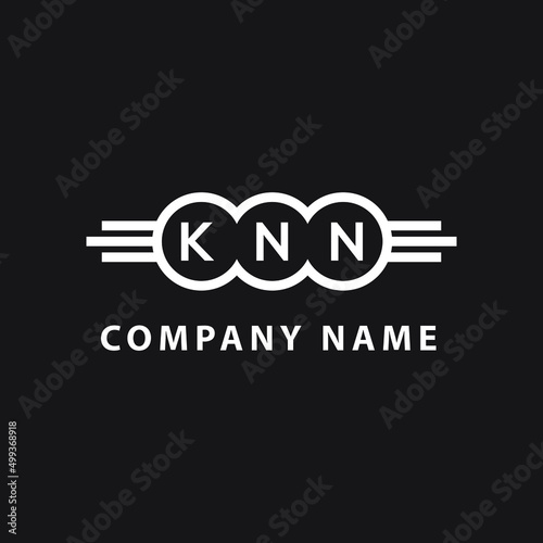 KNN letter logo design on black background. KNN  creative initials letter logo concept. KNN letter design.
 photo