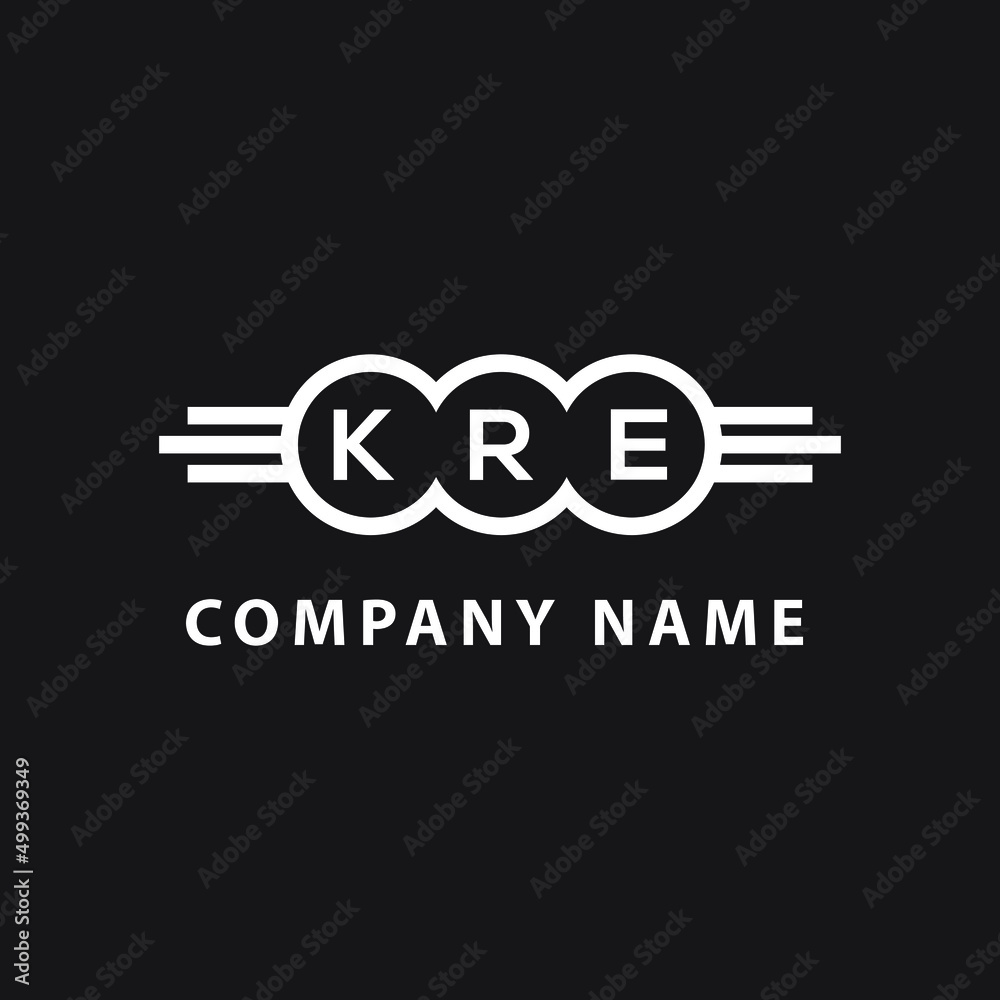 KRE letter logo design on black background. KRE creative initials letter logo concept. KRE letter design. KRE letter logo design on black background. KRE creative initials letter logo concept. KRE letter design.