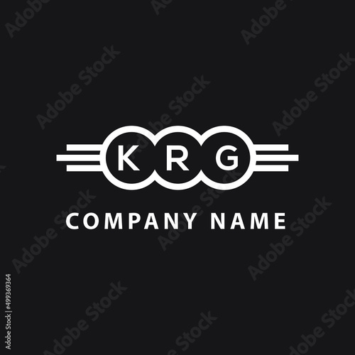 KRG letter logo design on black background. KRG  creative initials letter logo concept. KRG letter design. photo