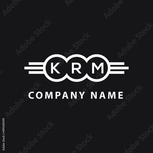 KRM letter logo design on black background. KRM  creative initials letter logo concept. KRM letter design.