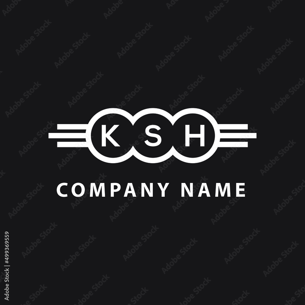 KSH letter logo design on black background. KSH creative initials letter logo concept. KSH letter design. KSH letter logo design on black background. KSH creative initials letter logo concept. KSH letter design.