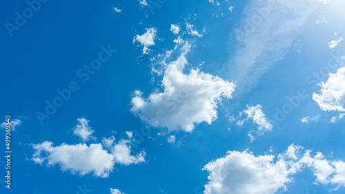 Refreshing blue sky and cloud background material_49