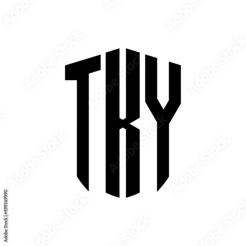 TKY letter logo design. TKY modern letter logo with black background. TKY creative  letter logo. simple and modern letter logo. vector logo modern alphabet font overlap style. Initial letters TKY  photo