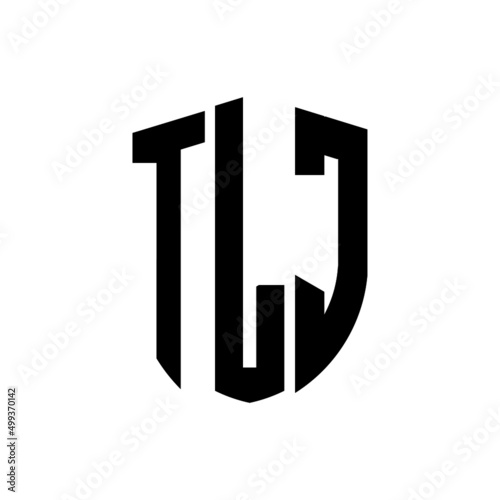 TLJ letter logo design. TLJ modern letter logo with black background. TLJ creative  letter logo. simple and modern letter logo. vector logo modern alphabet font overlap style. Initial letters TLJ  photo