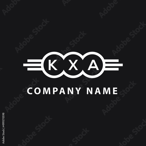 KXA letter logo design on black background. KXA  creative initials letter logo concept. KXA letter design. photo