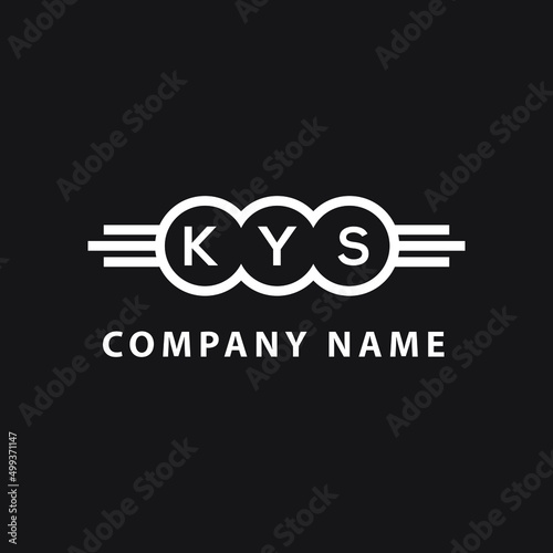 KYS letter logo design on black background. KYS creative initials letter logo concept. KYS letter design.  photo